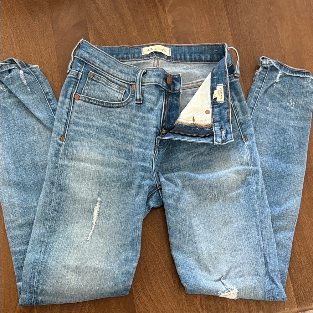 Madewell 9" High-Rise Skinny Jeans: Destructed-Hem Edition